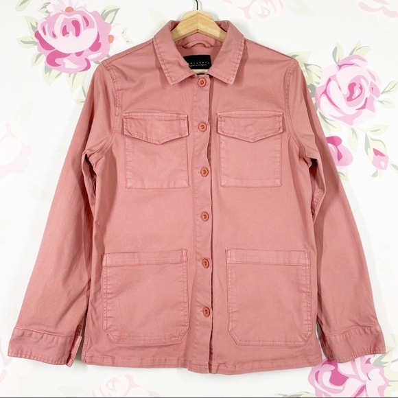 Sanctuary Jackets & Blazers - Sanctuary Clothing Salmon Pink Button Down Shirt Jacket Shacket S